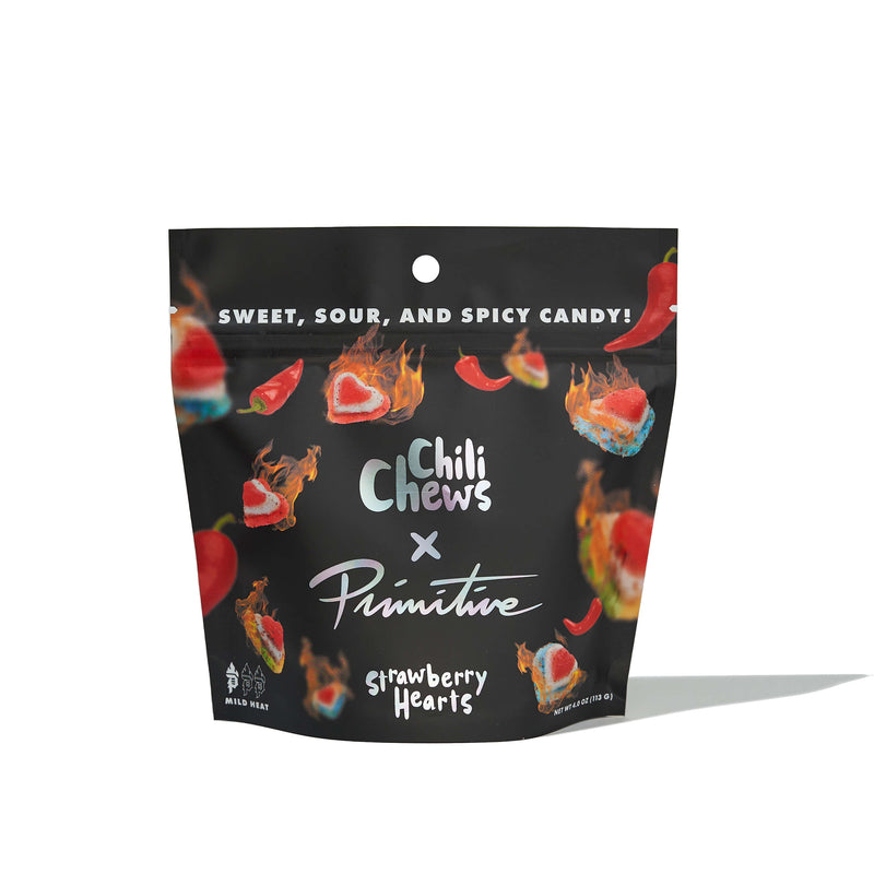 PRIMITIVE x CHILI CHEWS - STRAWBERRY HEART CANDY 4 PACK
