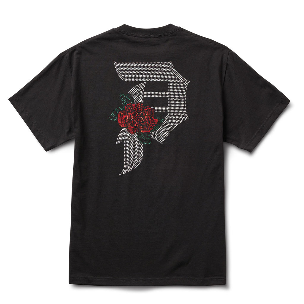 Primitive Skate Dirty P Rhinestone Rose Tee