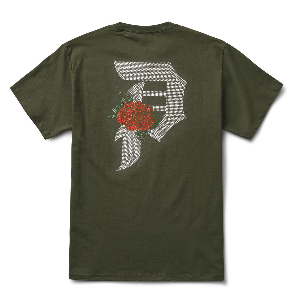 Primitive Skate Dirty P Rhinestone Rose Tee