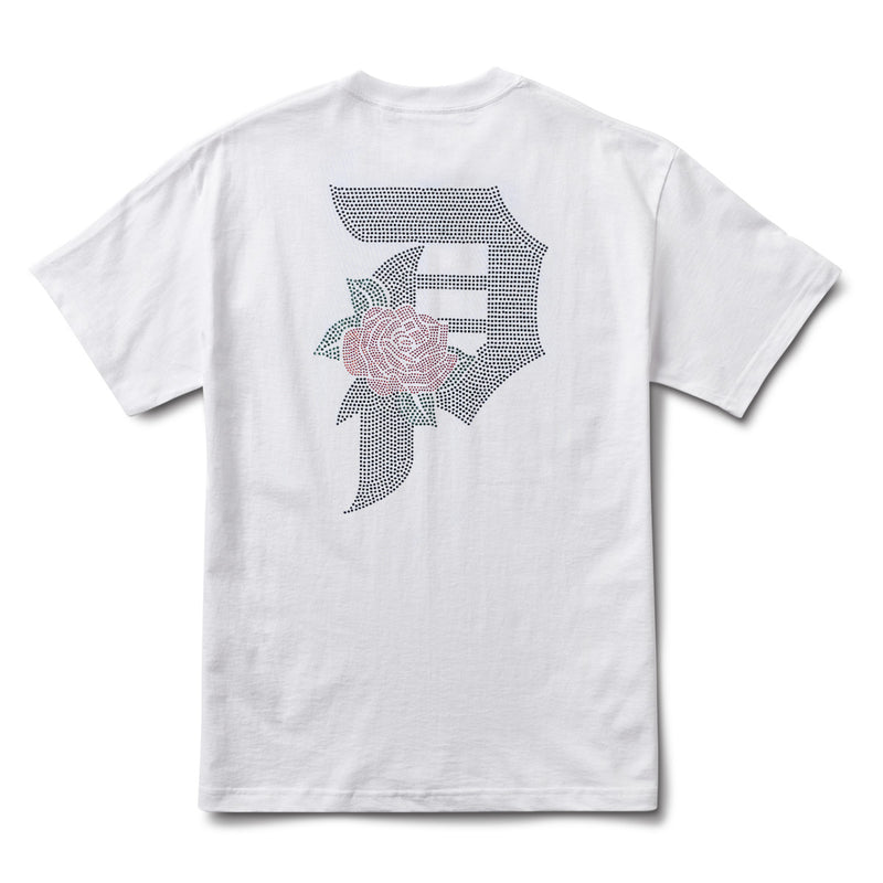DIRTY P RHINESTONE ROSE TEE