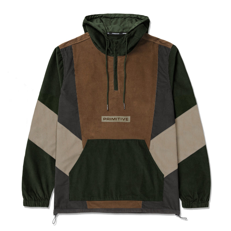 BLOCKED CORDUROY ANORAK