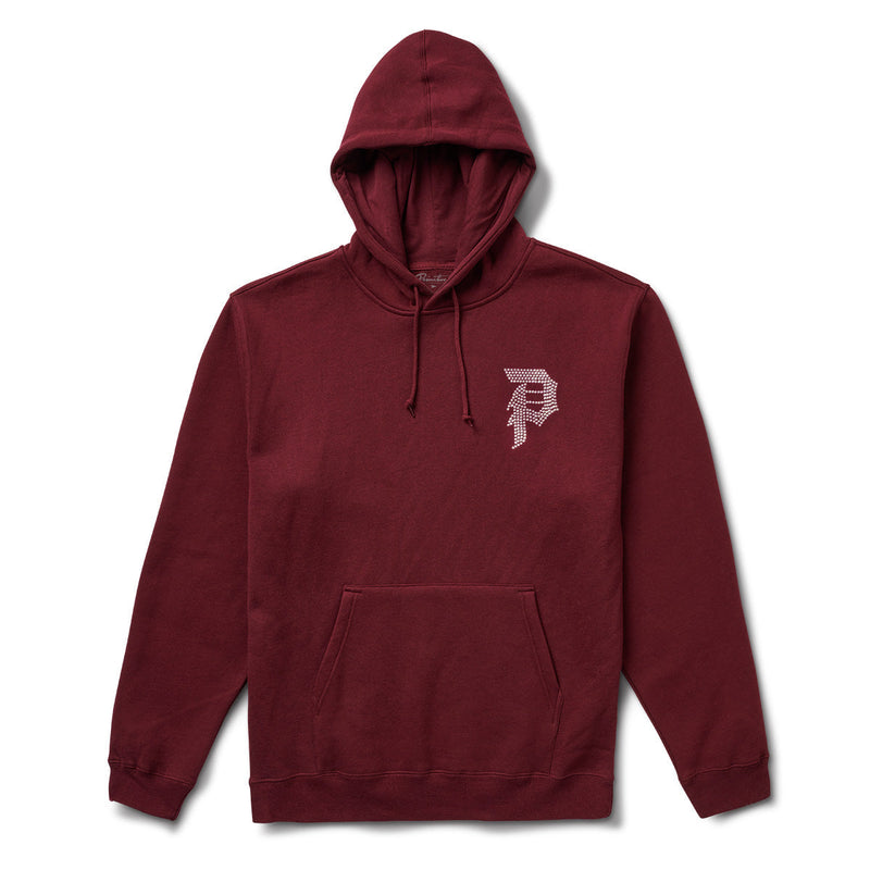 DIRTY P RHINESTONE ROSE HOOD