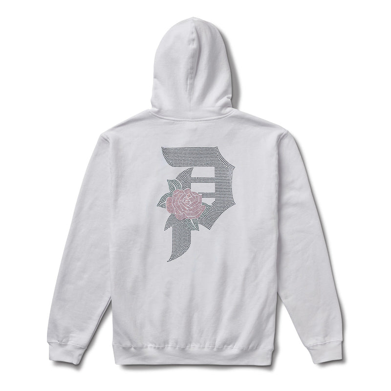 DIRTY P RHINESTONE ROSE HOOD