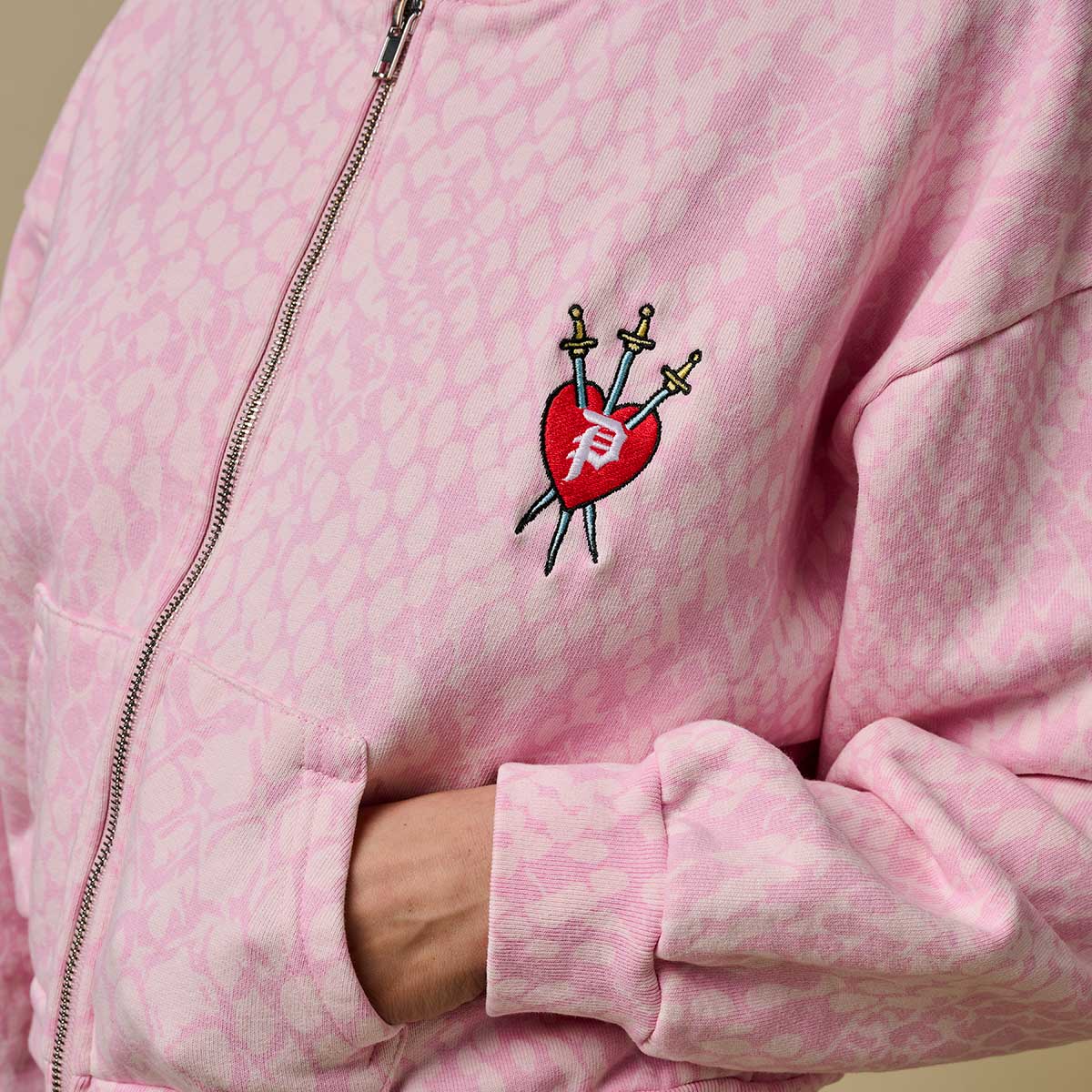 SCALES WOMENS CROP ZIP HOOD