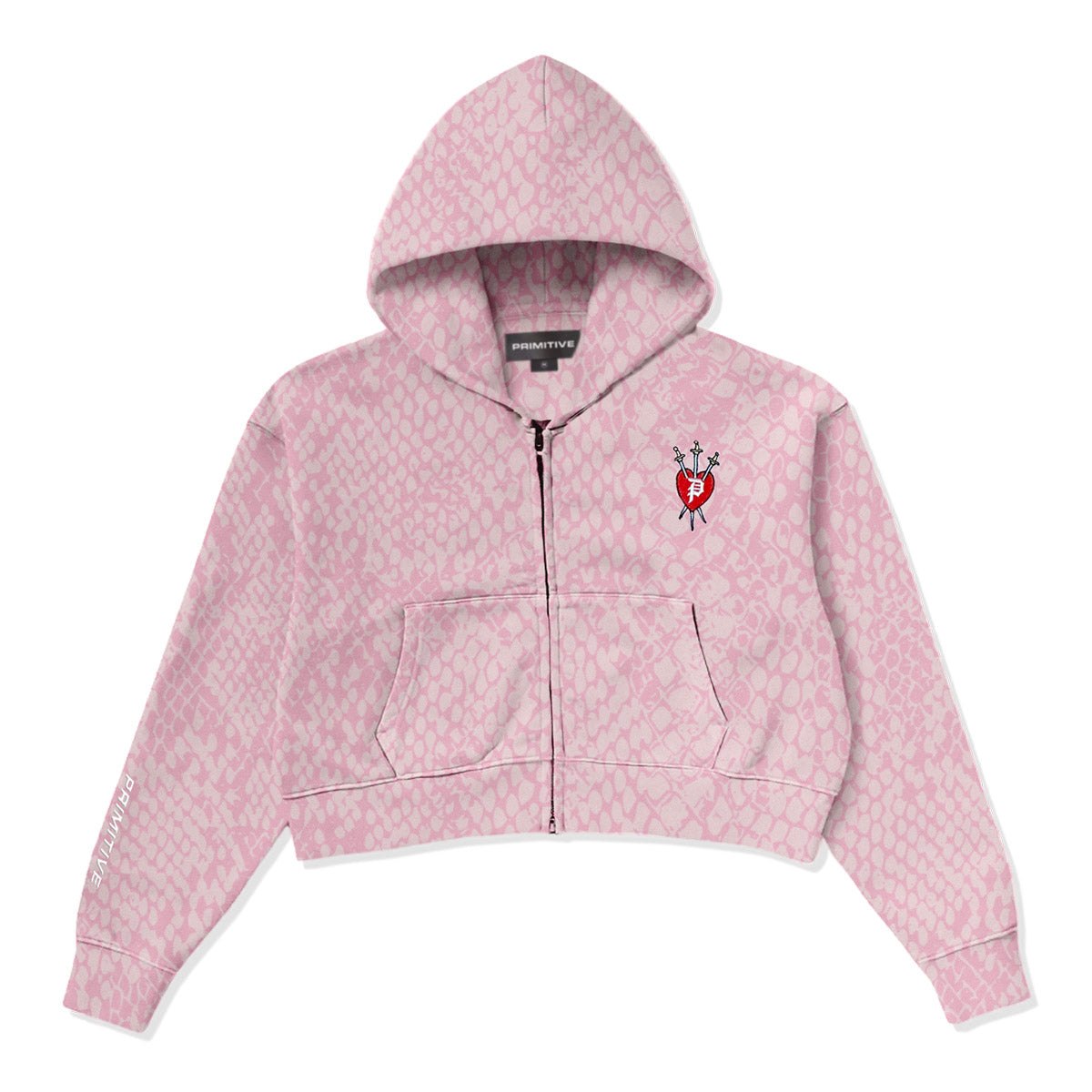 SCALES WOMENS CROP ZIP HOOD