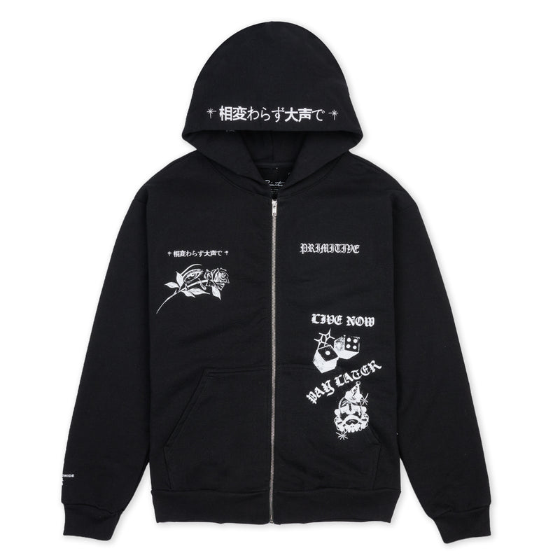 SCRAPE BOXY ZIP HOOD