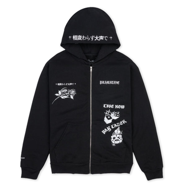 SCRAPE BOXY ZIP HOOD