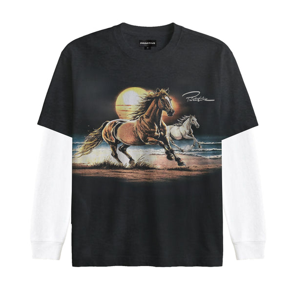 SUNSET TWOFER L/S BOXY TEE