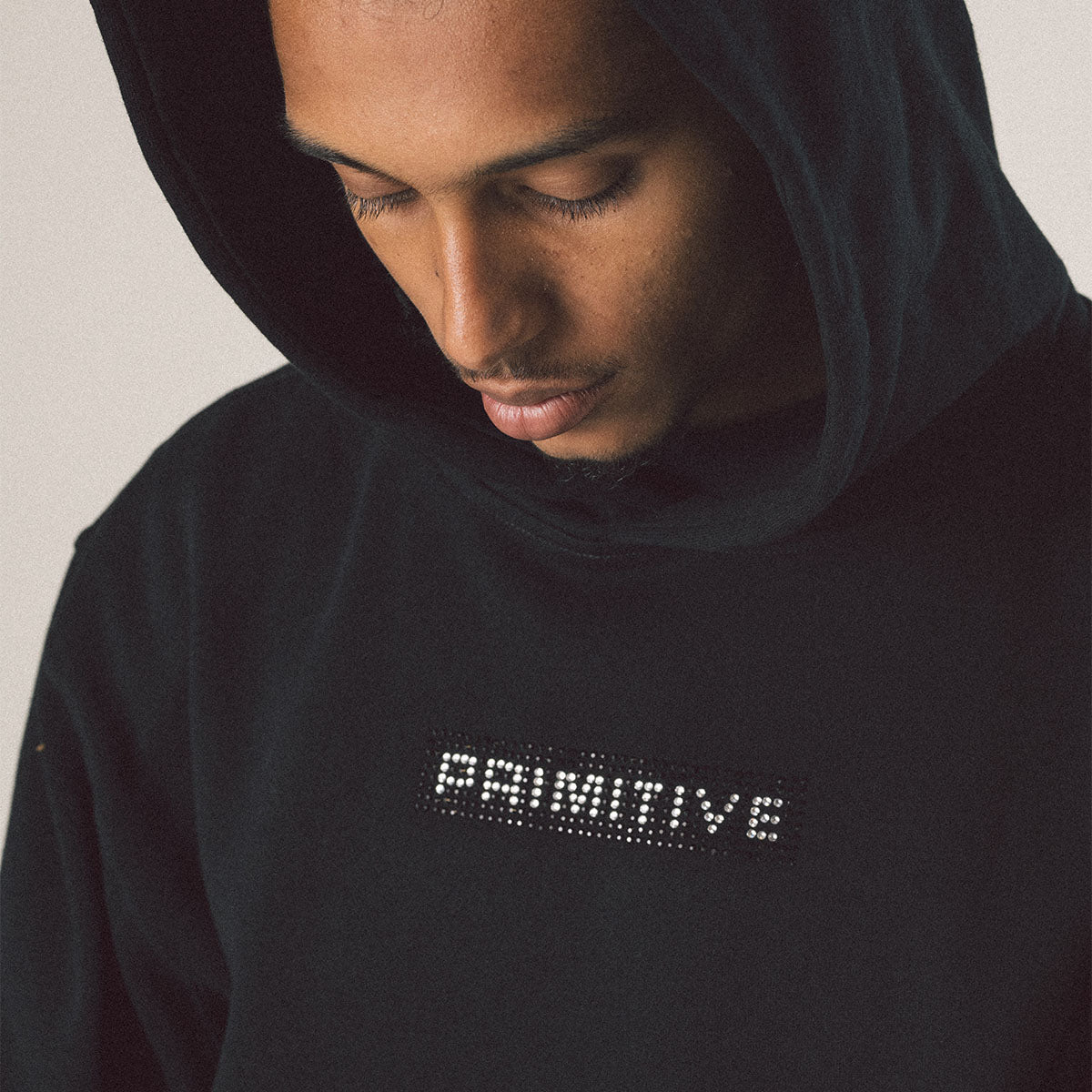 BOXED RHINESTONE HOOD