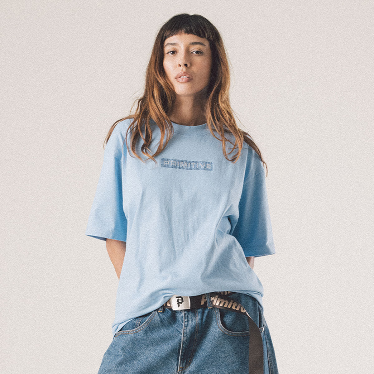 BOXED RHINESTONE BOXY TEE