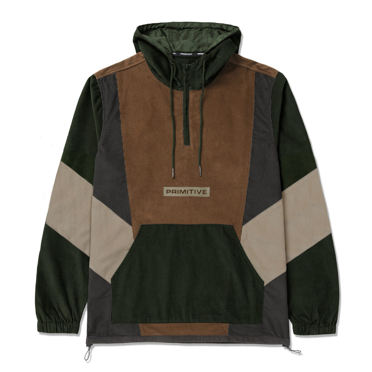 BLOCKED CORDUROY ANORAK 1