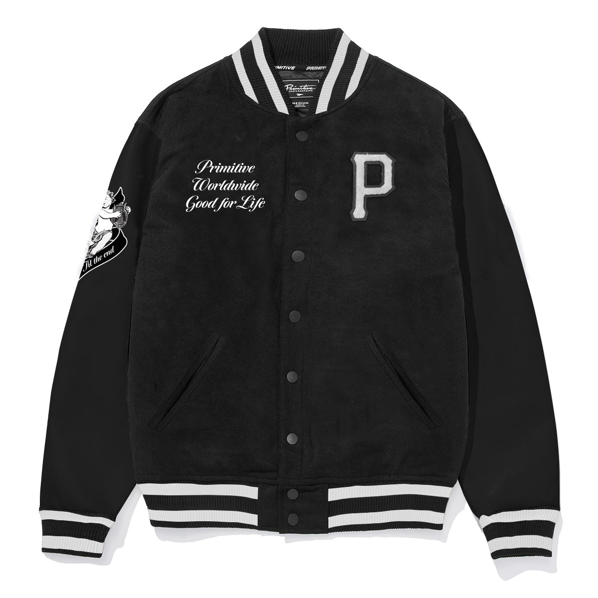 Primitive Skate Union Varsity Jacket - Black