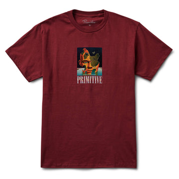 Primitive Skate Head Case Tee - Burgundy