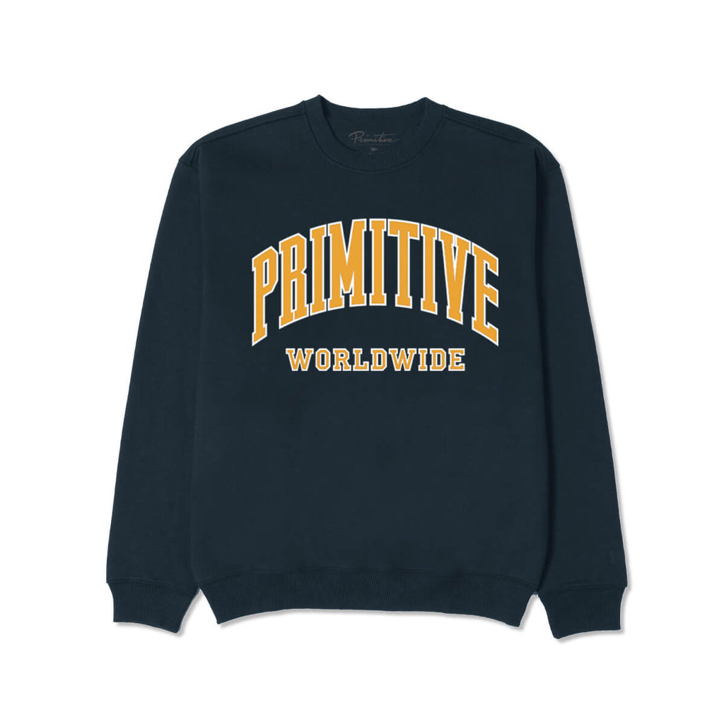 Primitive Skate Collegiate Worldwide Crewneck - Navy