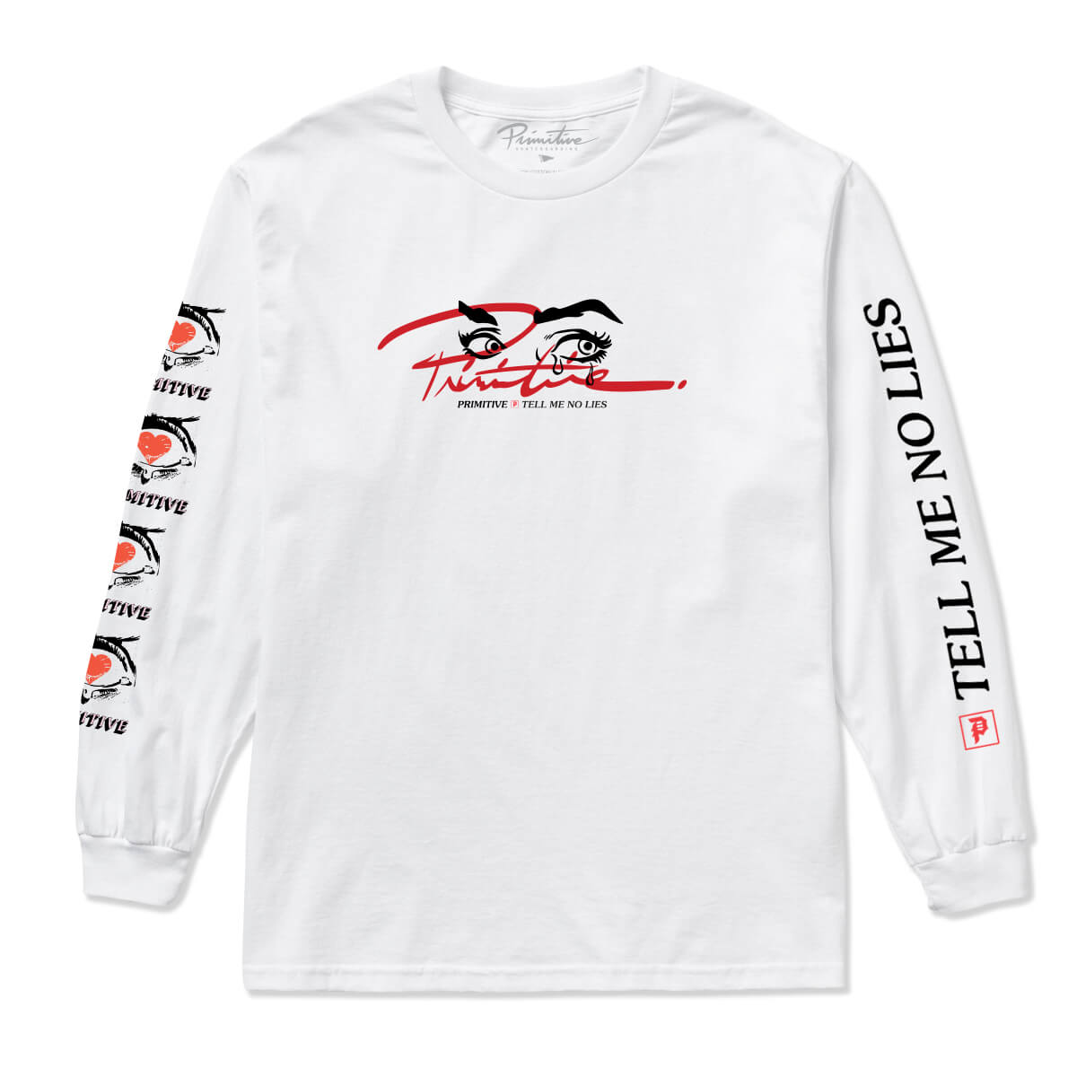 Primitive Skate Truth LS Tee - White