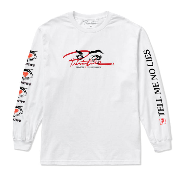 Primitive Skate Truth LS Tee - White
